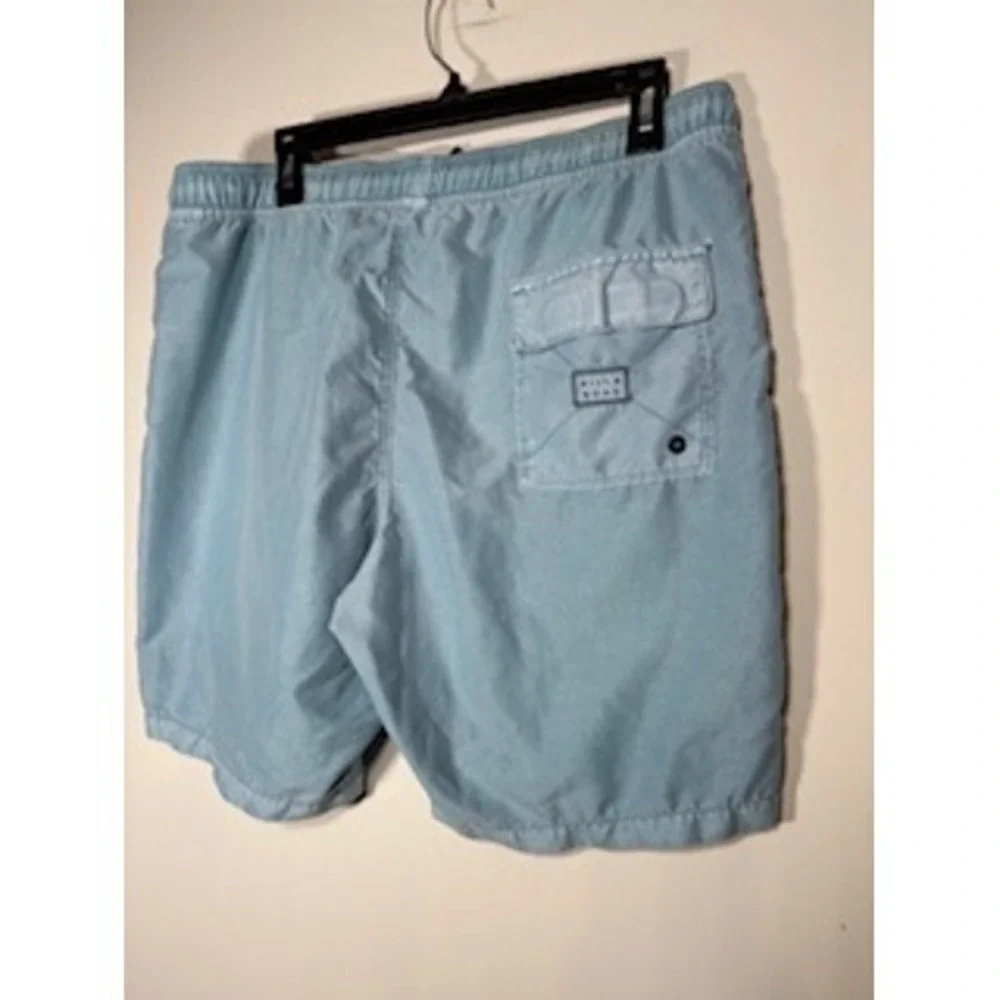 BILLABONG LayBacks Swim‎ Trunks Large Light Blue Elastic Waist Board Shorts Mens